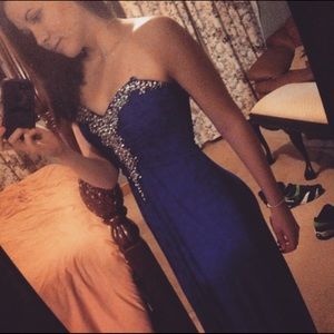 Blue prom dress, size 7
